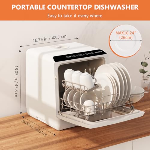 Detalle de Karlxtom Table Top Dishwasher 6 Programs: Compact Power for Small Households