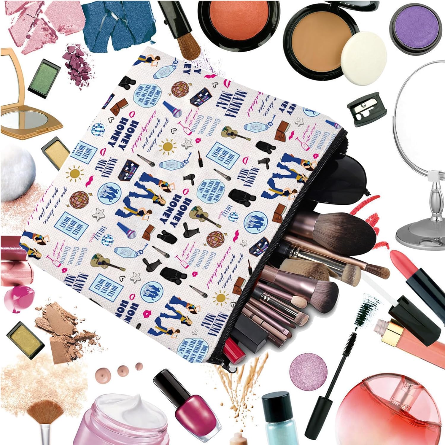 Detalle 2 de FEELMEM Mamma Music Inspired Gift Mamma Stuff Cosmetic Bag