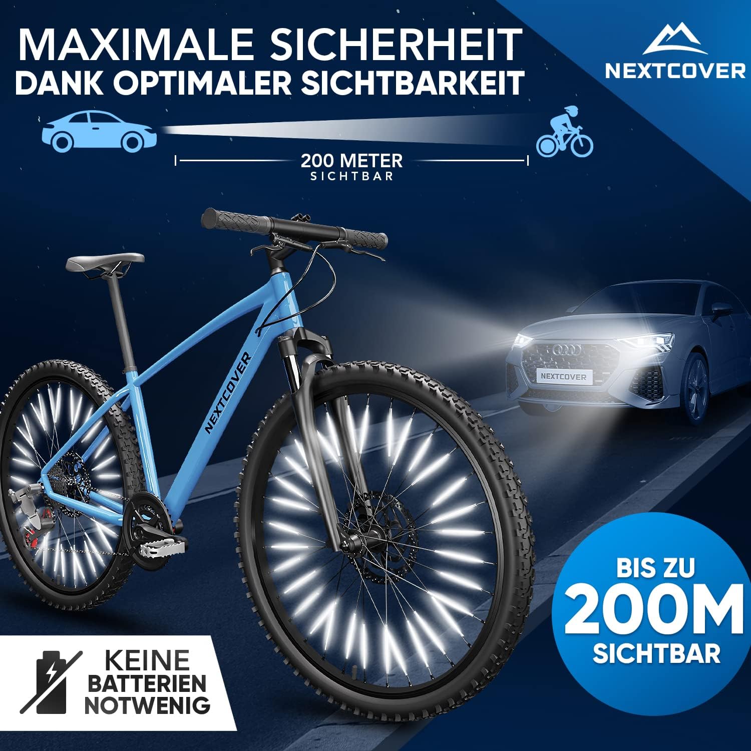 Thumbnail 3 de Nextcover Speichenreflektoren Fahrrad 360° Sichtbarkeit