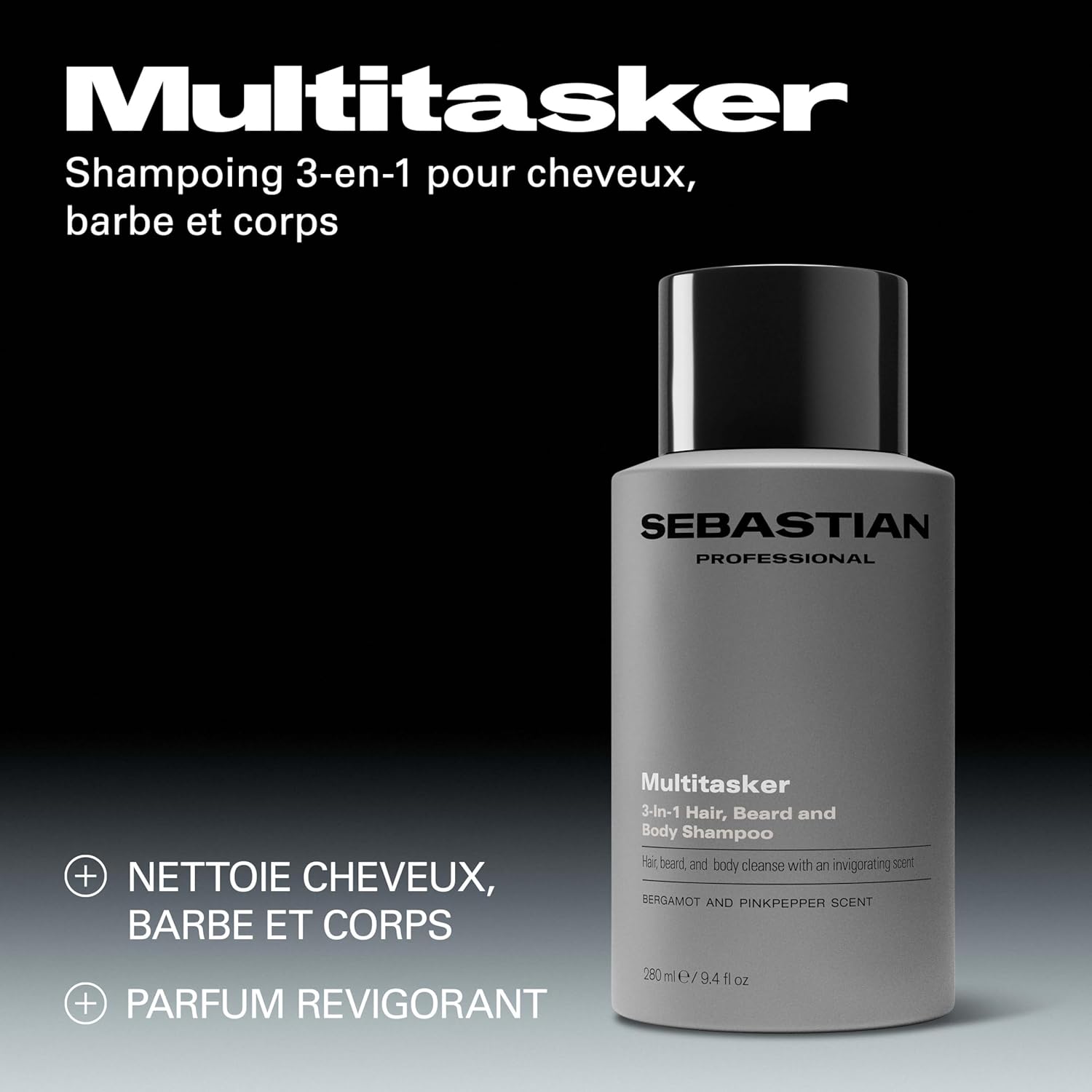 Thumbnail 1 de Sebastian Professional Multitasker 3-en-1 – shampoing cheveux + barbe + corps