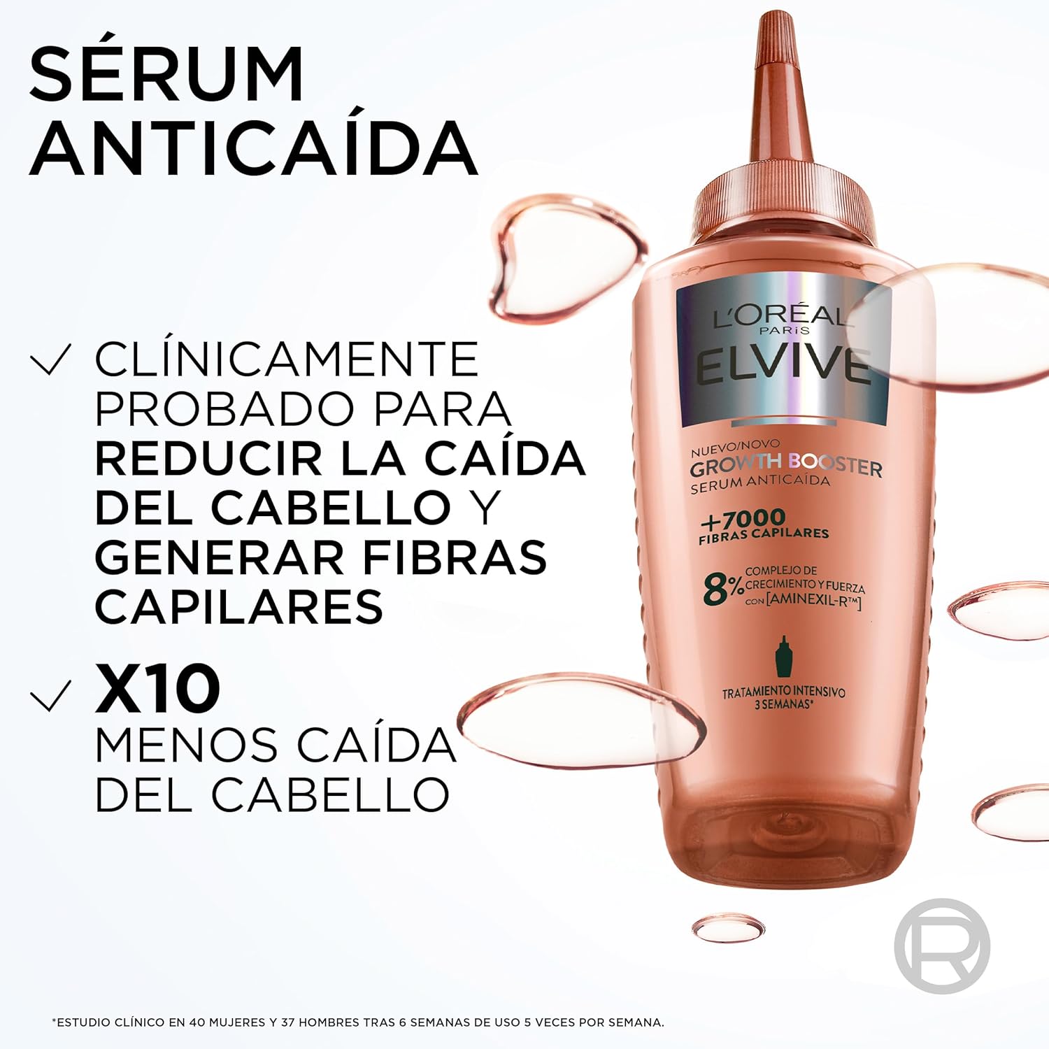 Detalle 2 de L'Oréal Paris Elvive Growth Booster Serum Anticaída 102 ml