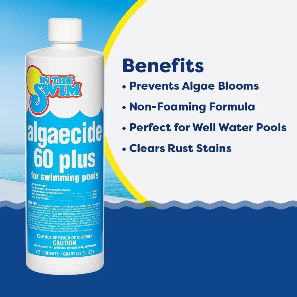 Detalle de In The Swim Y1300 Algaecide 60 Plus for Pools, 1 Quart
