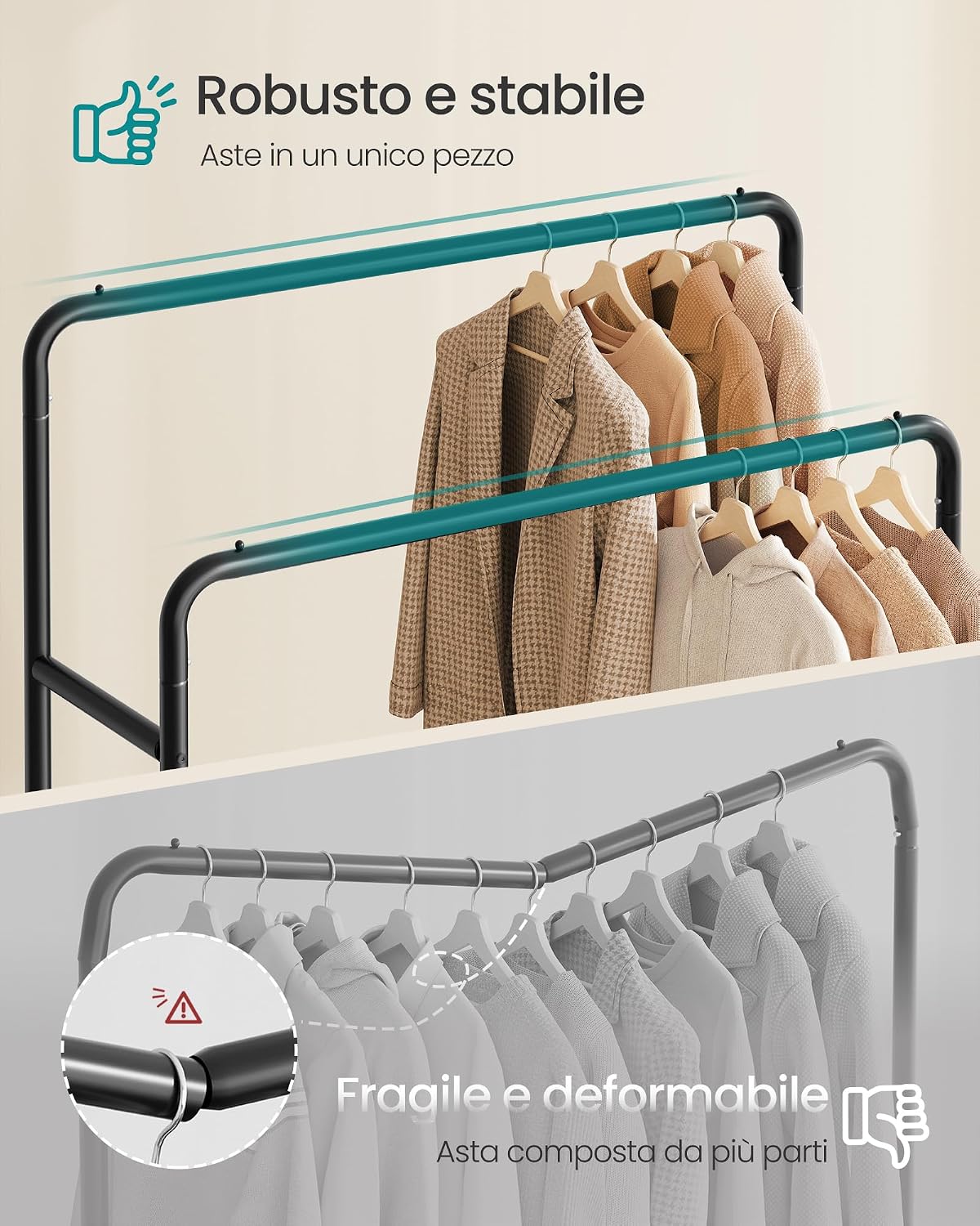 Thumbnail 2 de SONGMICS Stand Appendiabiti 50 kg 110 cm