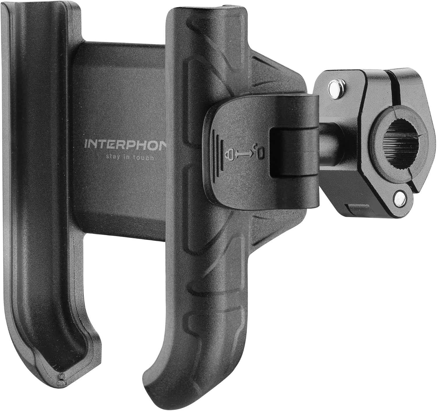 INTERPHONE - Supporto Crab 26 Essential: portatelefono da stelo, specchietto e traversino con sgancio rapido