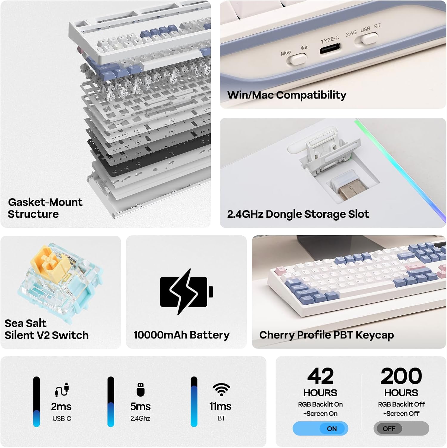 Thumbnail 1 de EPOMAKER TH108 PRO 10000mAh wireless mechanical keyboard ⌨