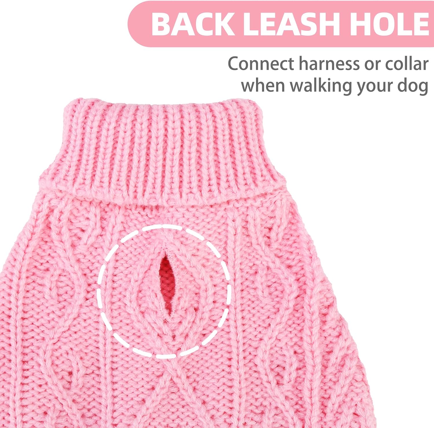 Detalle 2 de PUPTECK Dog Sweater, 100% Acrylic
