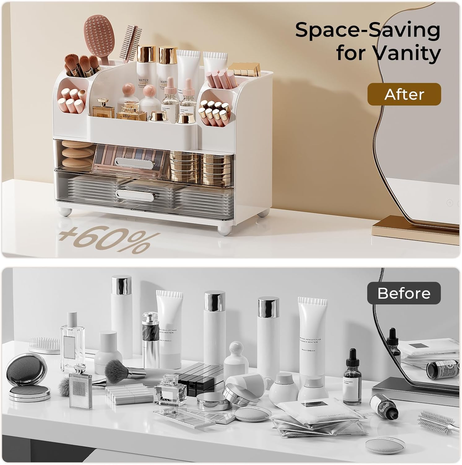 Thumbnail 5 de Makeup Organizer with 2 Large Drawers 13.4L