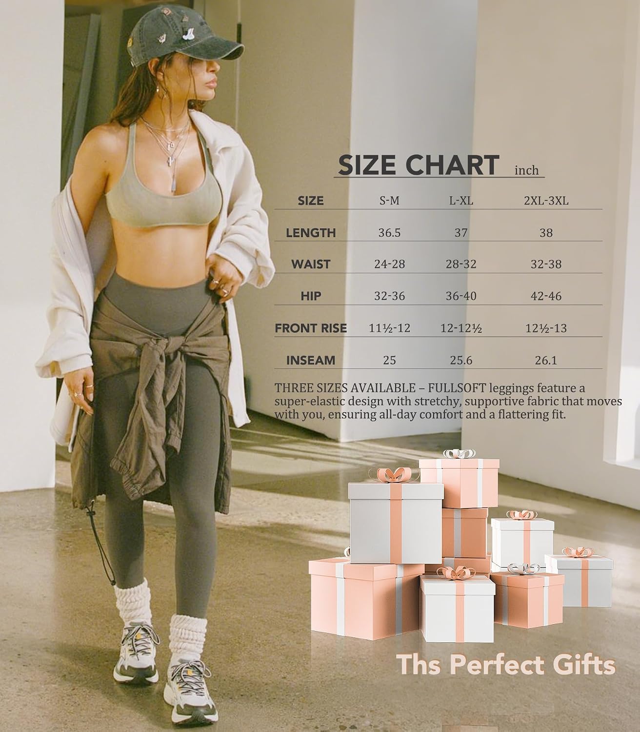 Detalle 1 de CTHH 4-Pack Women's High-Waisted Leggings, Tummy Control for Yoga & Gym