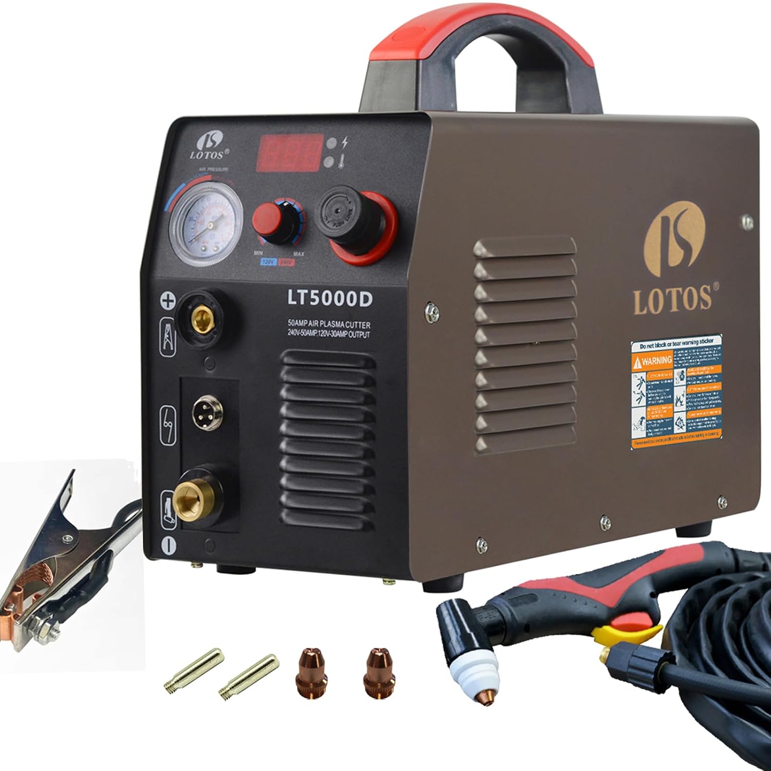 Detalle de LOTOS LT5000D Plasma Cutter (2024 Upgraded) Dual Voltage 120V/240V 50A Metal Cutting Machine