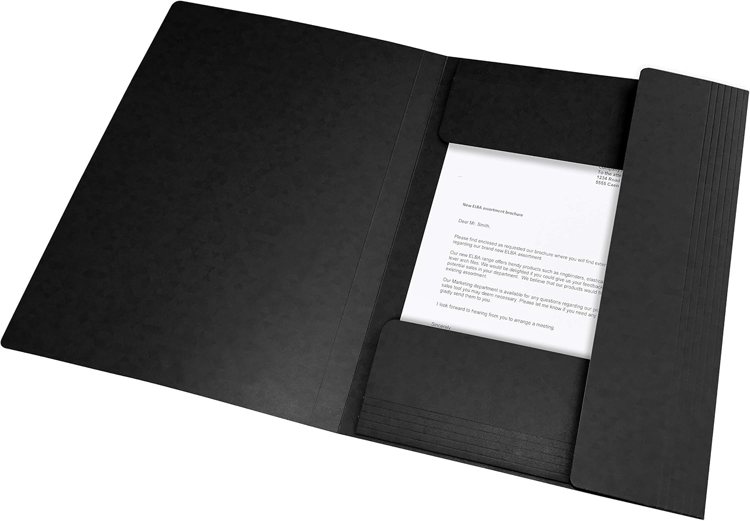 Thumbnail 4 de Oxford Top File+ : lot de 10 chemises cartonnées à 3 rabats A4 avec élastiques (noir)