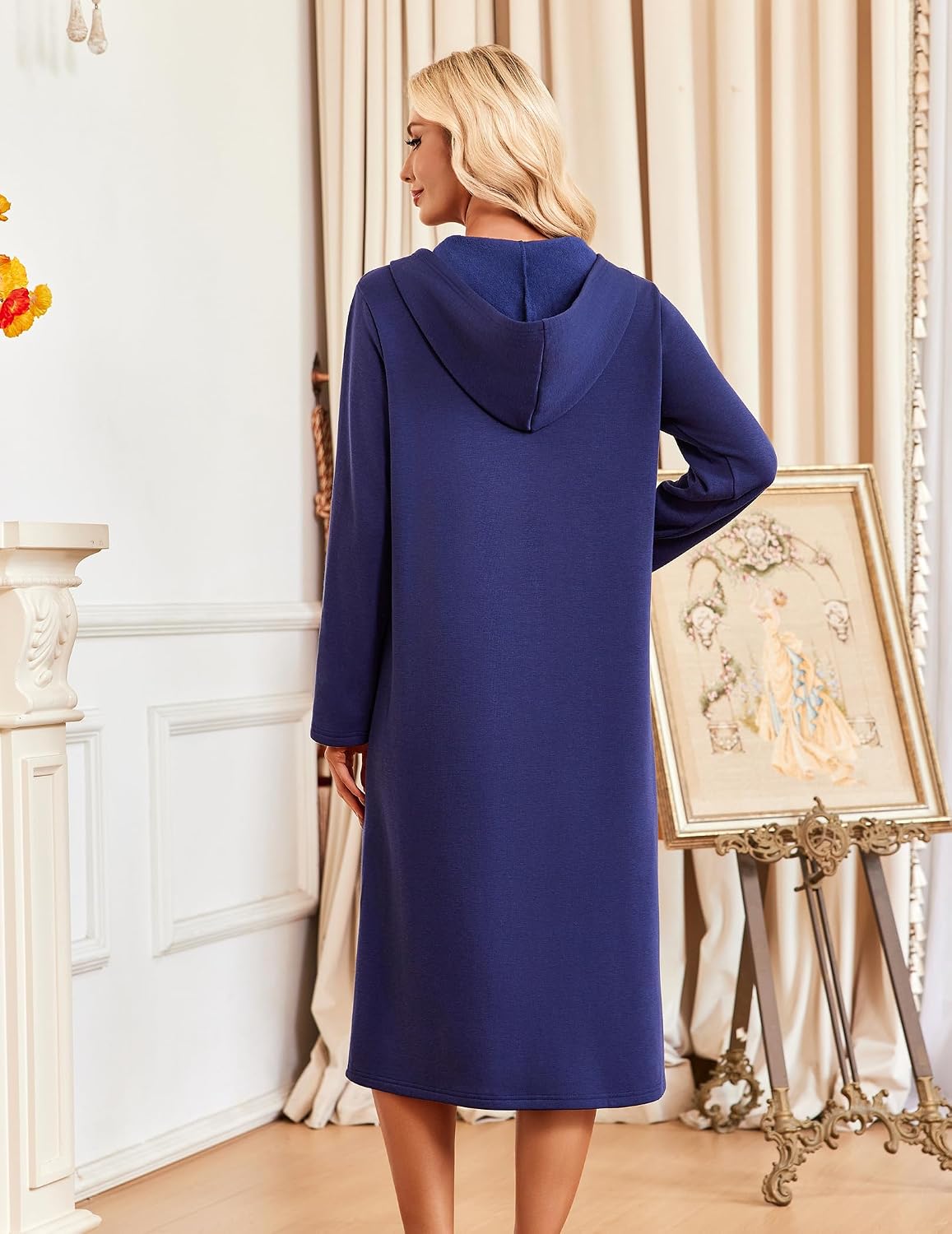 Detalle de Ekouaer Women's Bathrobe, Full-Length
