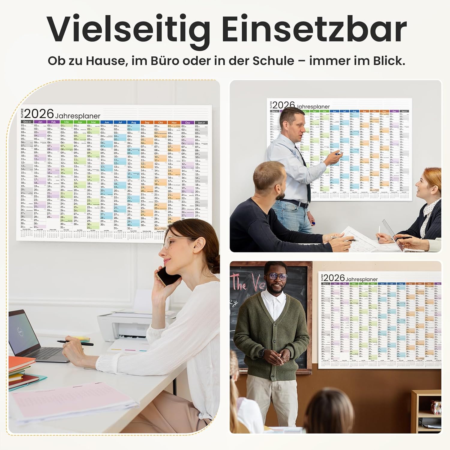Thumbnail 6 de SUNEE Wandkalender 2026 A1 14 Monate 📅