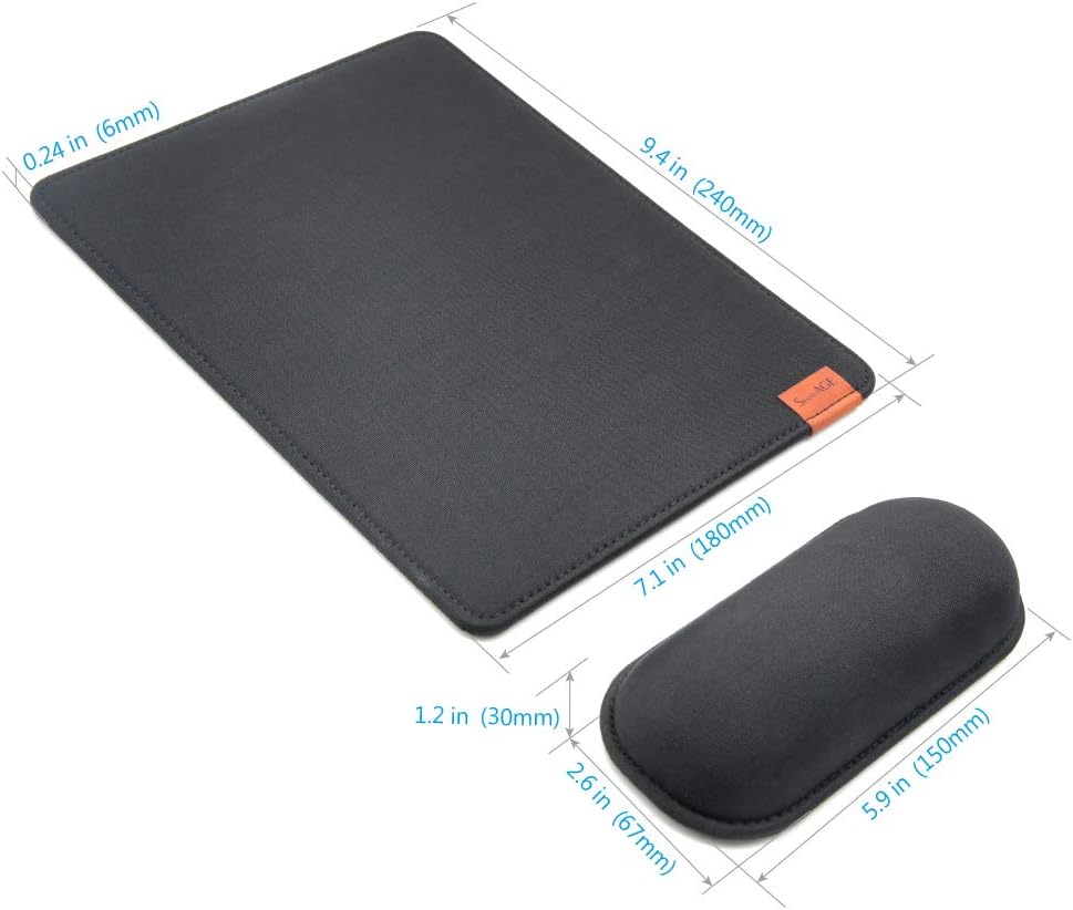 Thumbnail 4 de SenseAGE Mousepad mit abnehmbarer Handauflage – ergonomisches Mauspad für Büro, Homeoffice & Reisen (24 x 18 cm)
