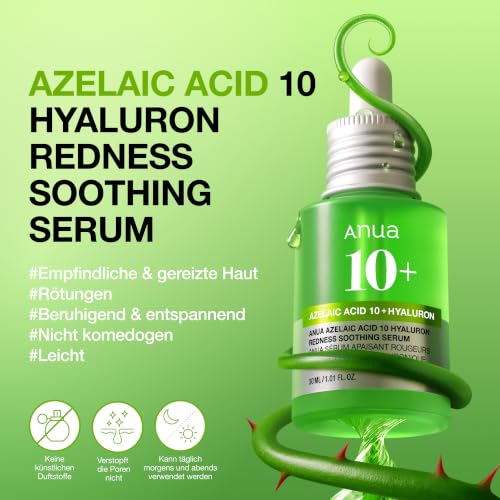 Detalle de ANUA Azelaic Acid 10 Hyaluron Redness Soothing Serum, 1.01oz
