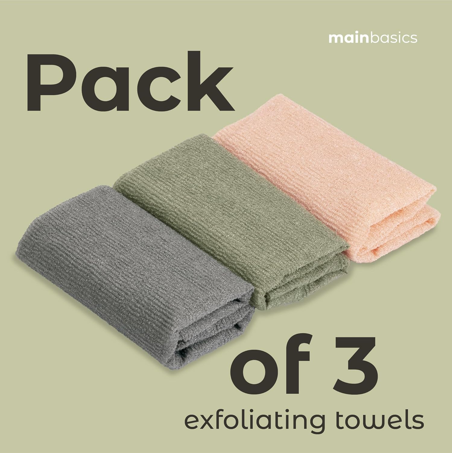 Thumbnail 5 de MainBasics Exfoliating Shower Towel 3-pack