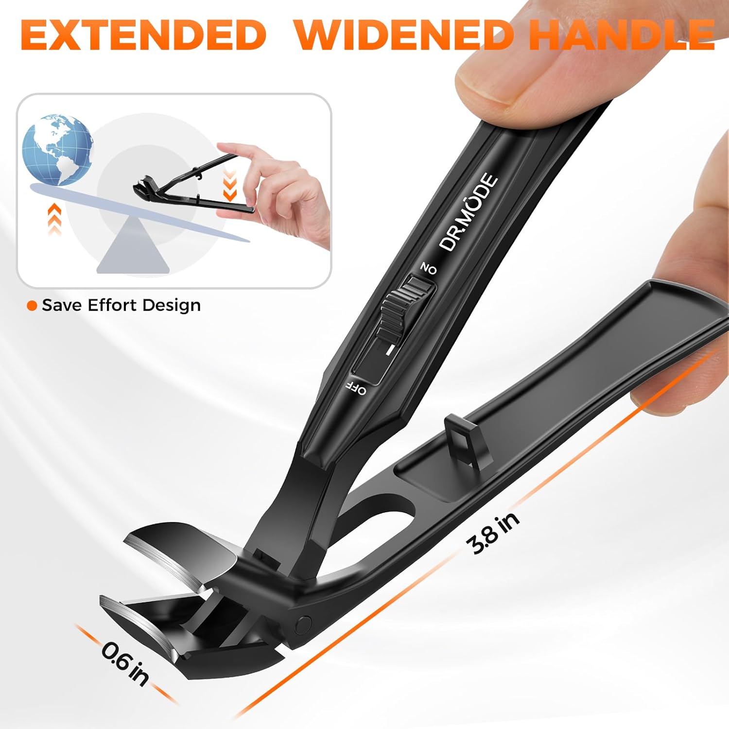 Detalle 2 de DRMODE Toe Nail Clippers for Thick Nails, angled head