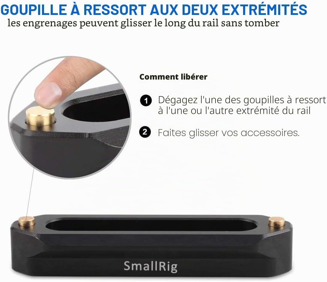 Thumbnail 2 de SMALLRIG 1195B Rail NATO 70 mm pour poignée