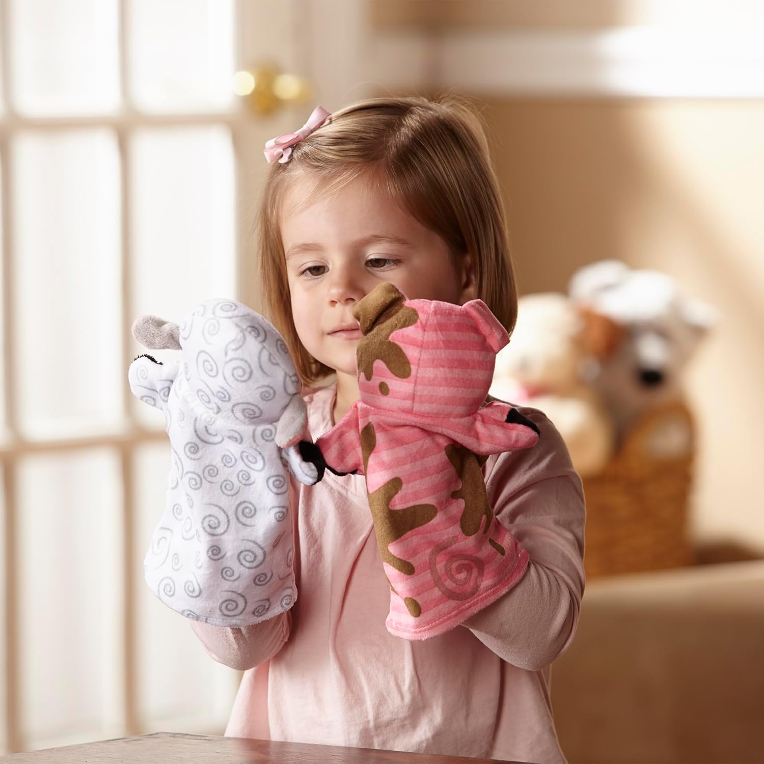 Thumbnail 5 de Melissa & Doug Farm Friends: Soft Plush Animal Hand Puppets 4 Pack