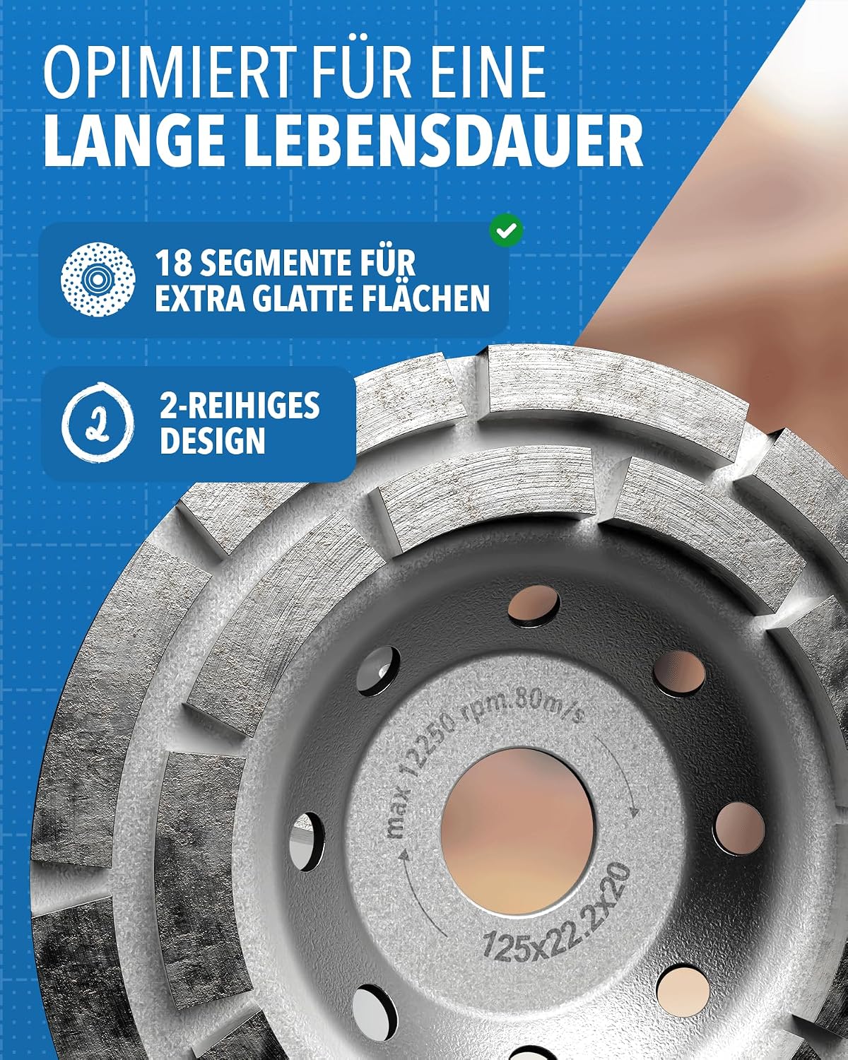 Detalle de STONE REEF Schleiftopf 125 mm für Beton