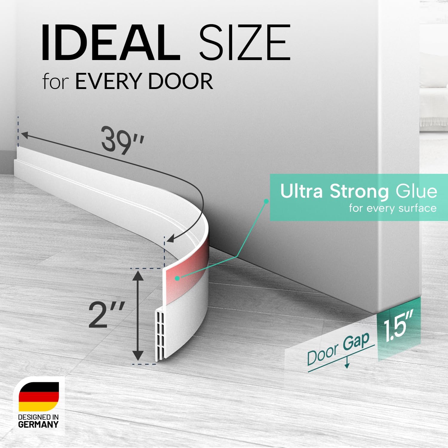 Detalle 2 de Vellure Door Draft Stopper for Bottom of Door 🪟