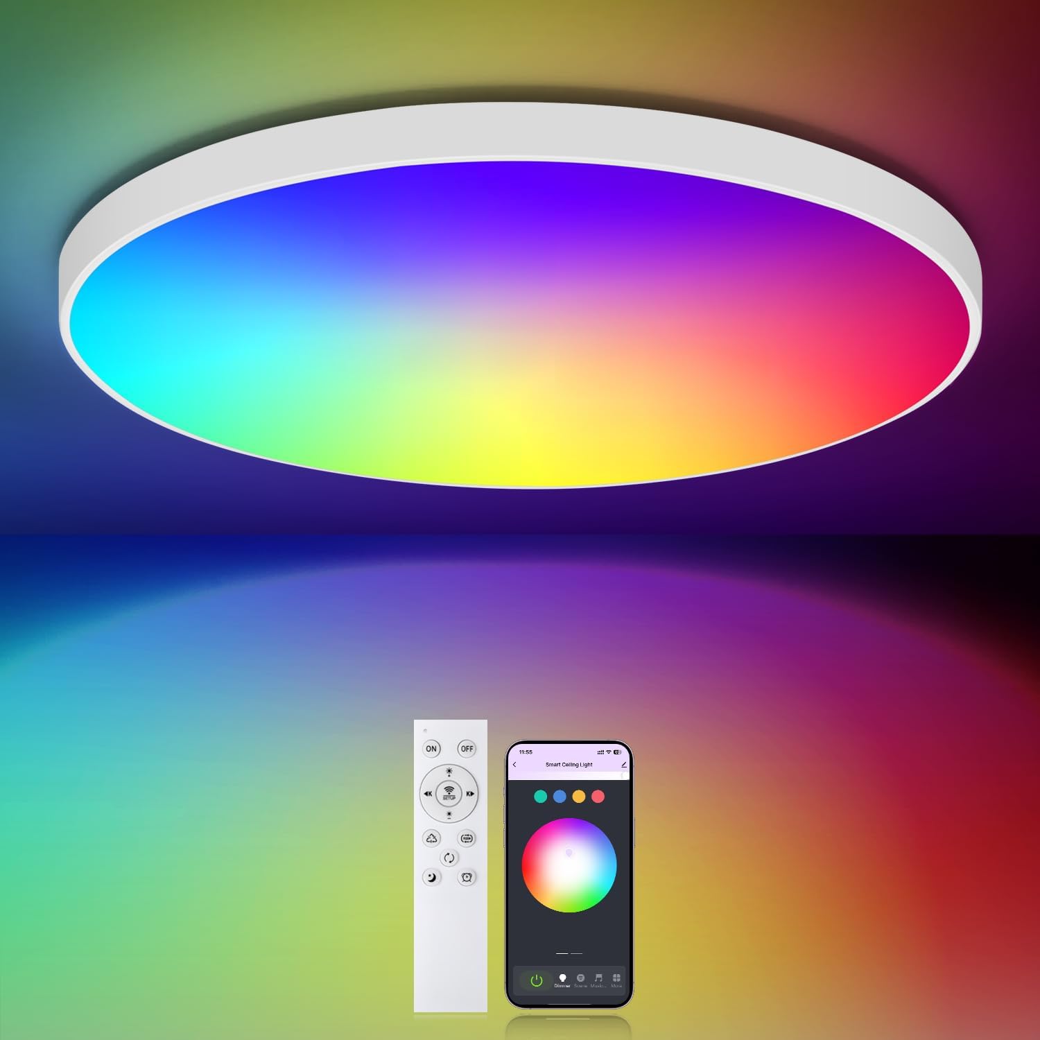 Detalle de LED Deckenleuchte Dimmbar 24W Ø30cm