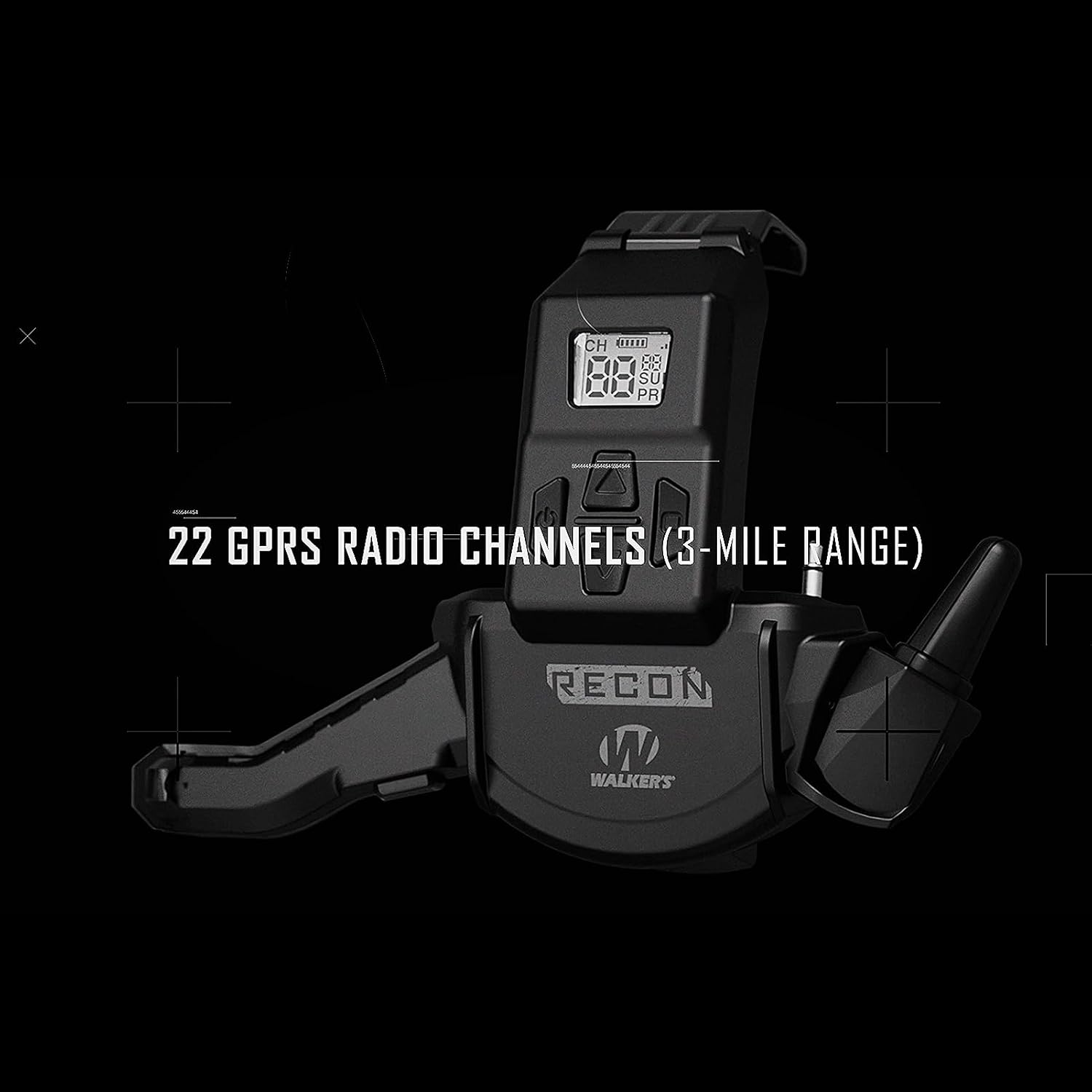 Detalle de Walker’s Recon Walkie-Talkie Hybrid Comms with Bluetooth, GPRS, and 3-Mile Range