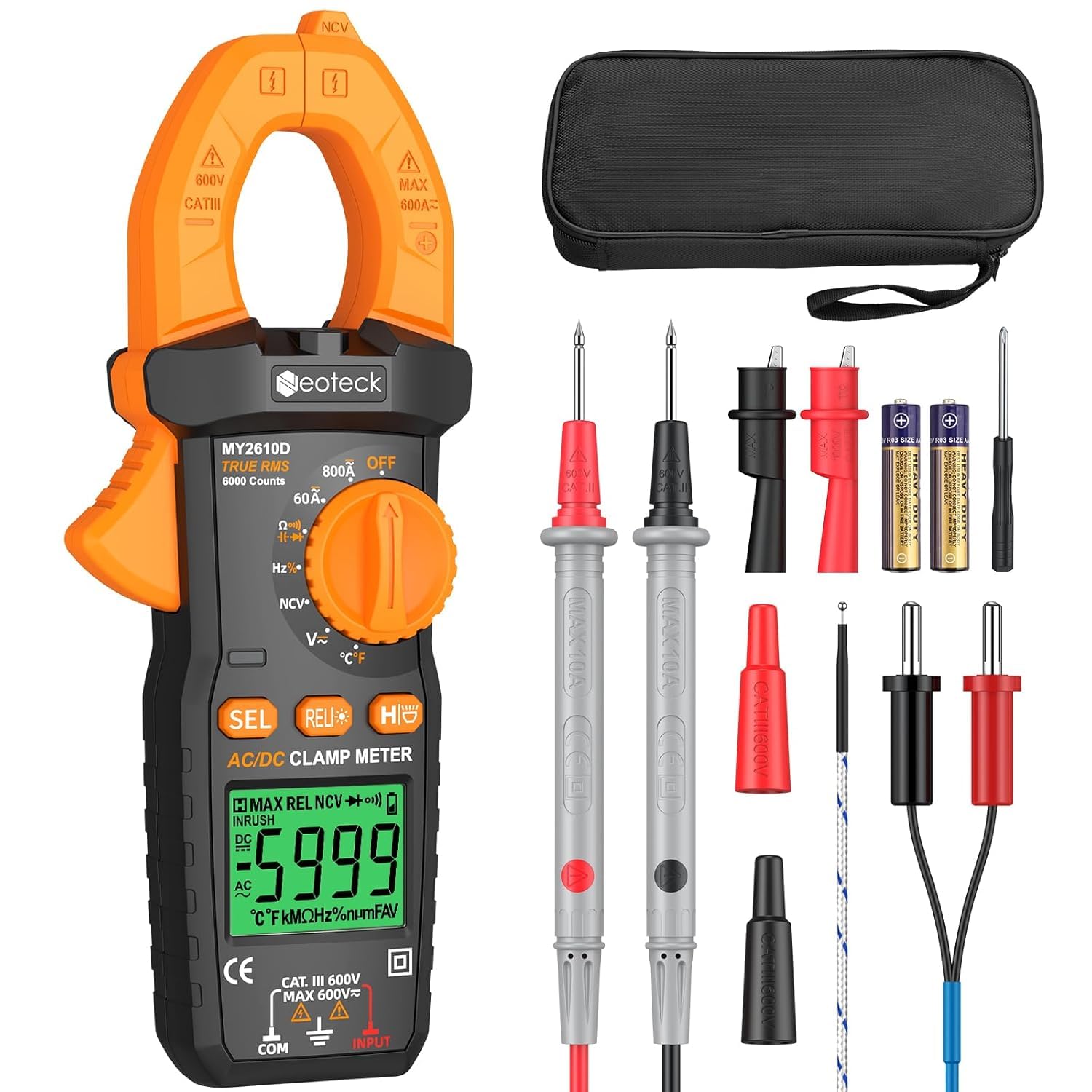 Imagen de Neoteck TRMS 6000 Counts Clamp Meter 800A en OfertitasTOP