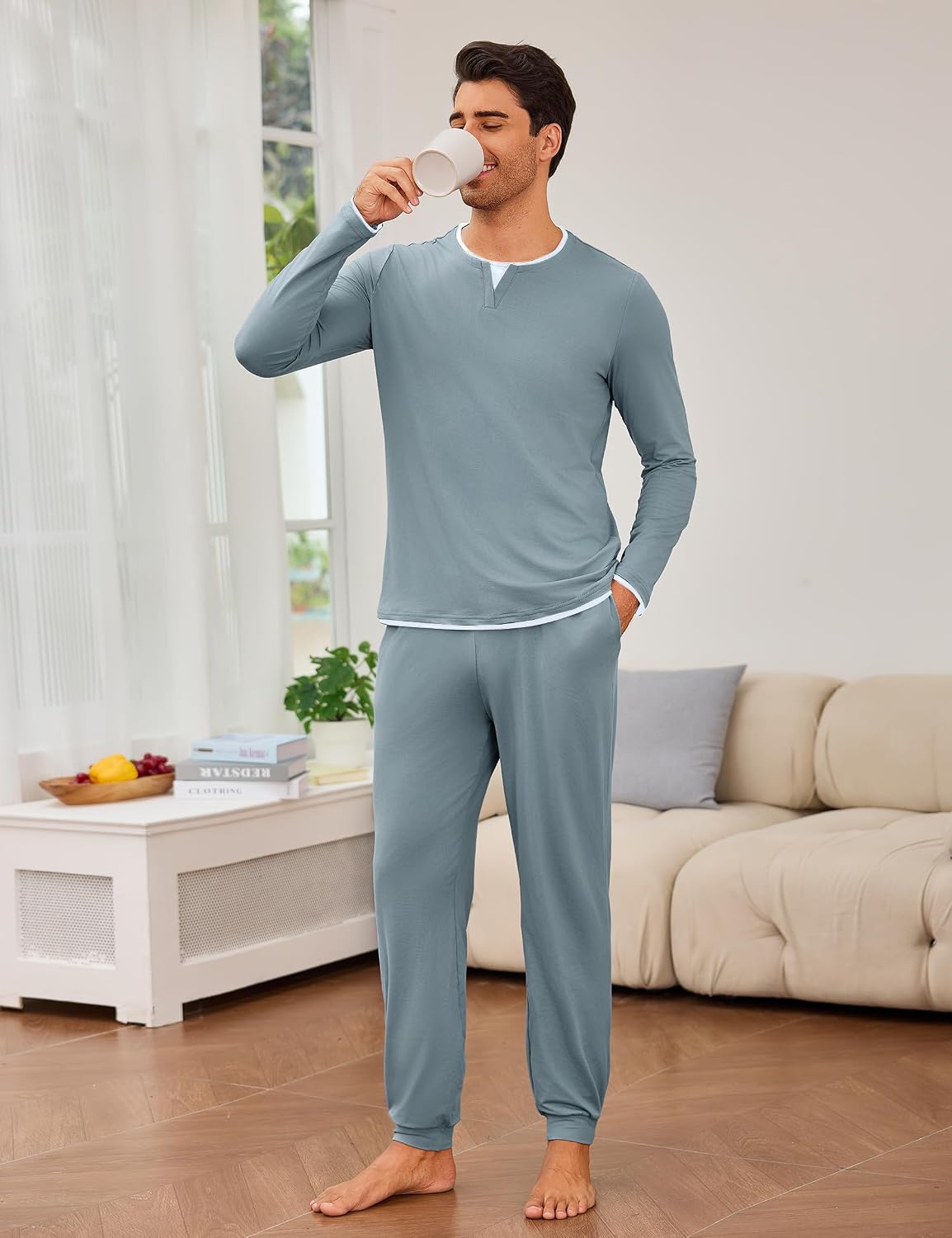 Thumbnail 1 de Pijama hombre algodón manga larga cómodo