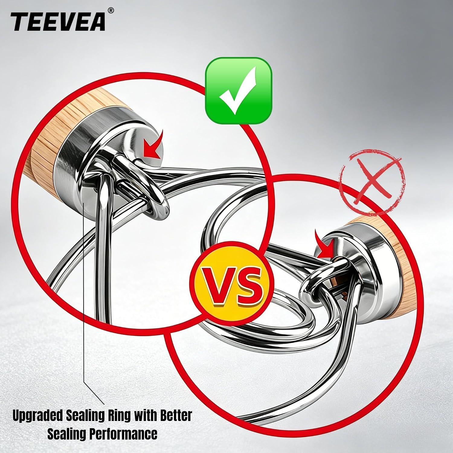 Detalle 2 de TEEVEA Danish Dough Whisk 12.99 in