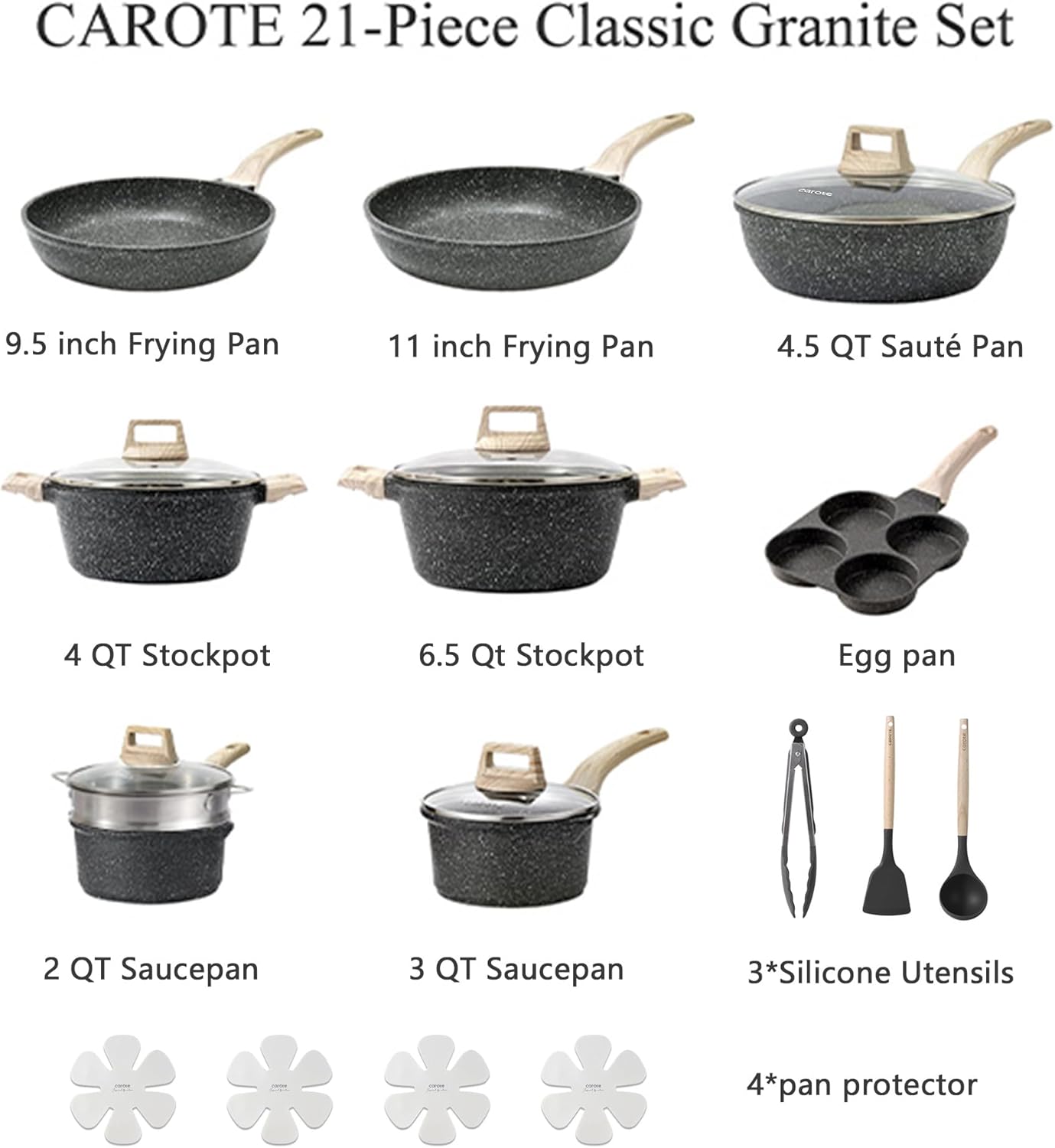 Detalle 2 de CAROTE 21-Piece Cookware Set