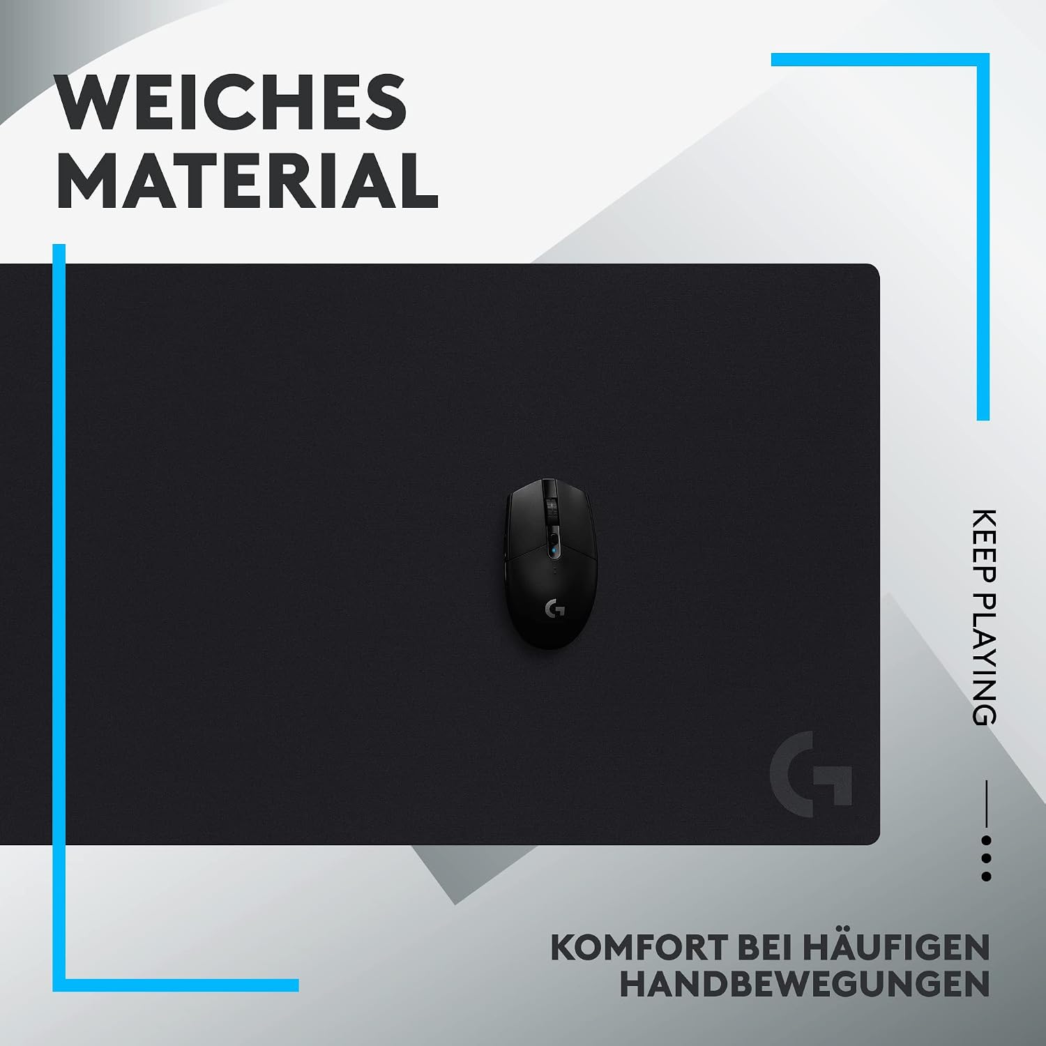 Thumbnail 6 de Logitech G G840 XL Gaming-Mauspad (900 x 400 x 3 mm) – optimiert für Sensoren, rutschfest, Schwarz
