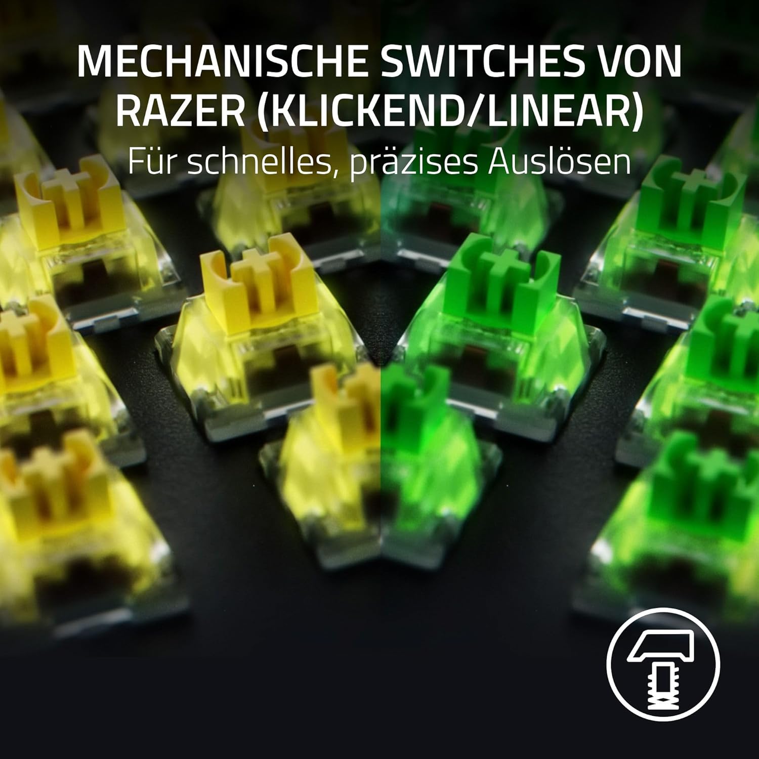 Thumbnail 1 de Razer BlackWidow V4 mechanische Gaming-Tastatur mit Chroma RGB und Green Switches (QWERTZ, DE-Layout) – Schwarz