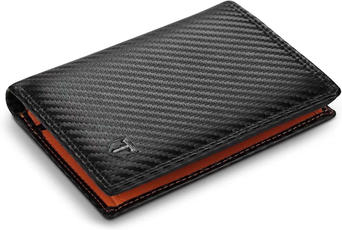 Thumbnail 6 de TEEHON Portefeuille Vertical en Cuir Carbone RFID – 11 emplacements, 2 fenêtres et 3 volets