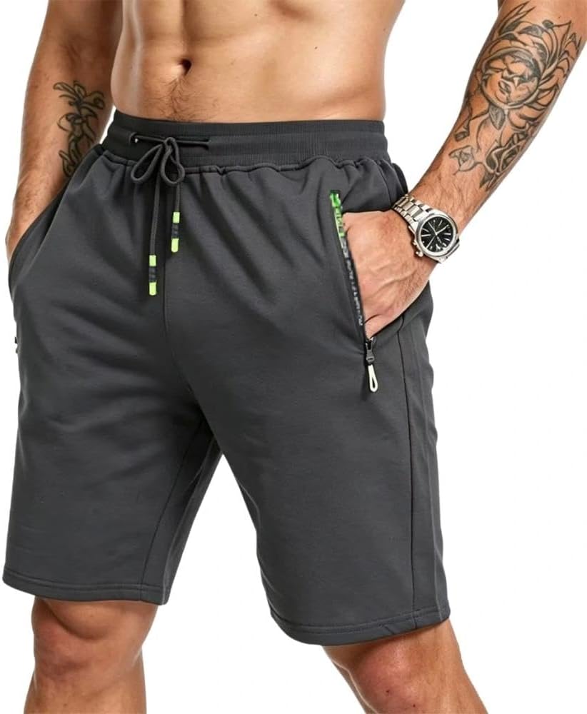Thumbnail 6 de ZOXOZ Mens Shorts Summer Sports Cotton with Zip Pockets Elasticated Waist
