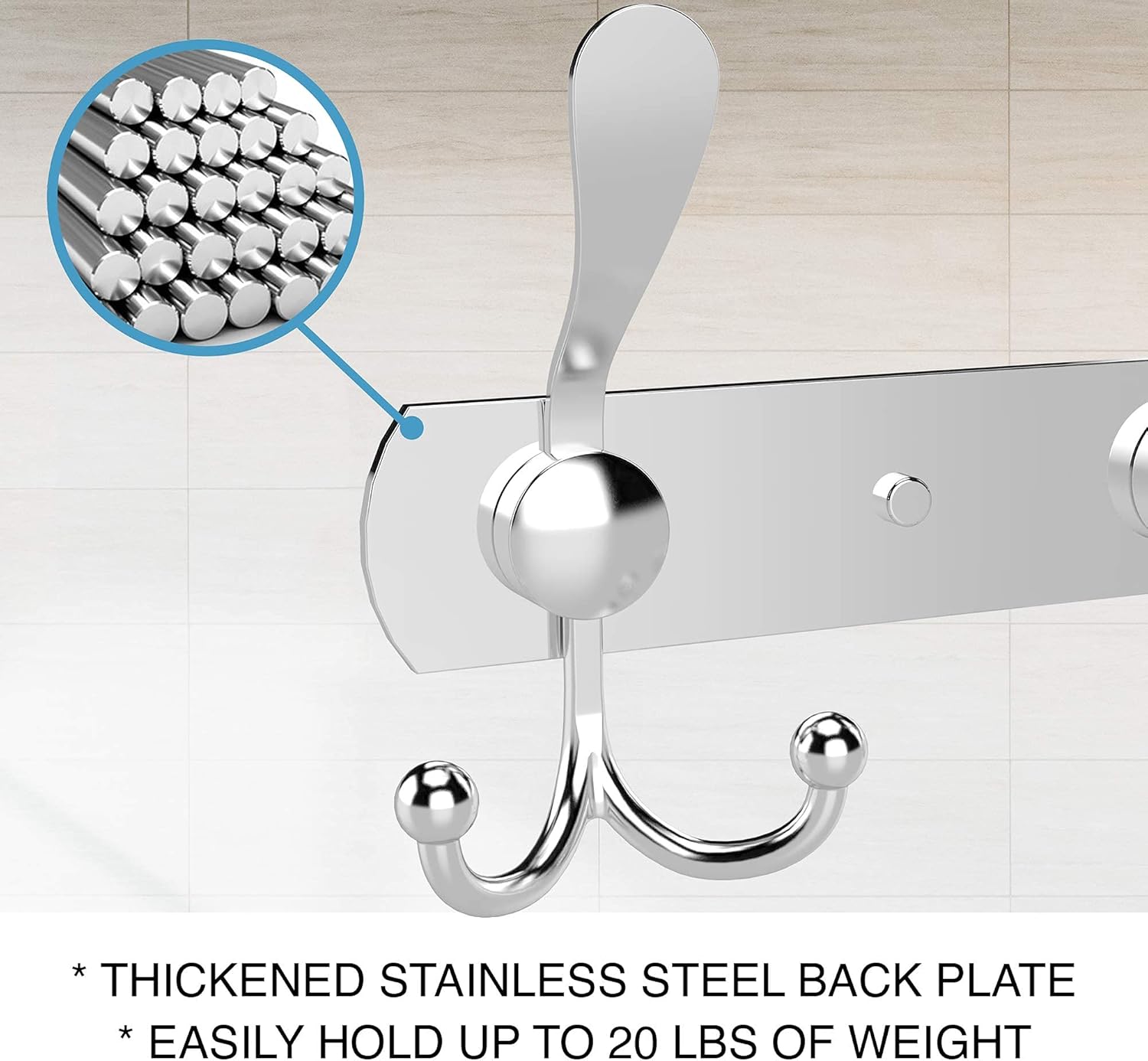 Detalle 2 de GlazieVault wall coat hooks 2 pack