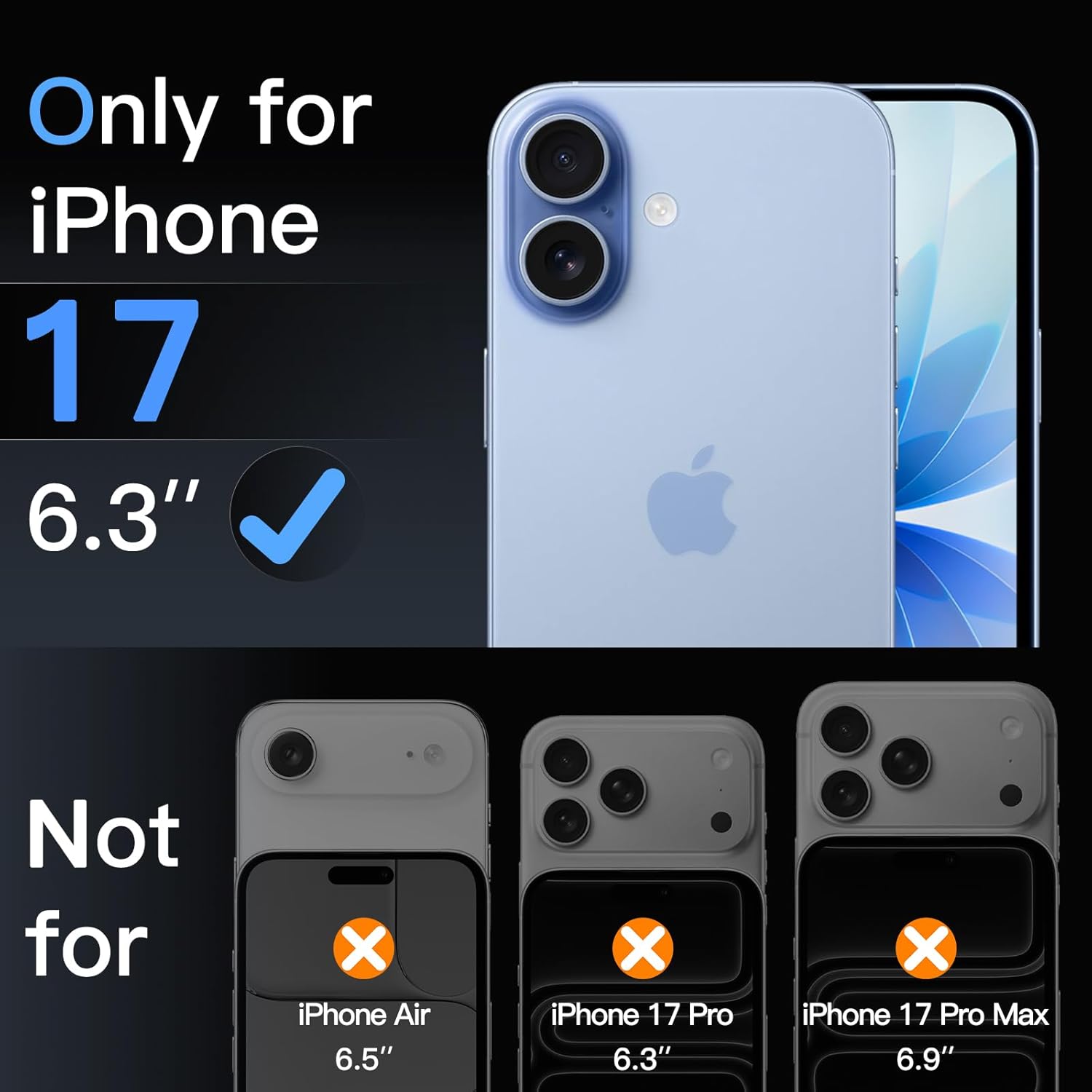 Thumbnail 1 de JETech Screen Protector for iPhone 17 6.3-Inch