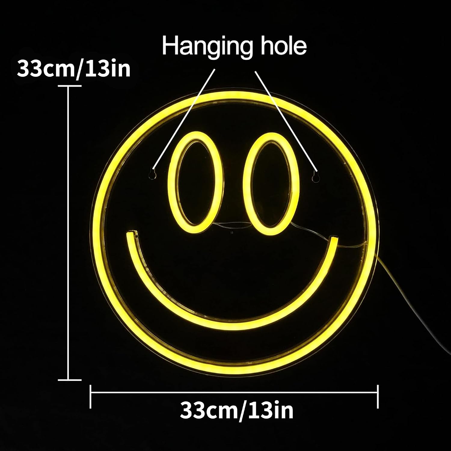 Detalle de Aslanka Lächeln Neonlicht mit USB, Smiley-LED
