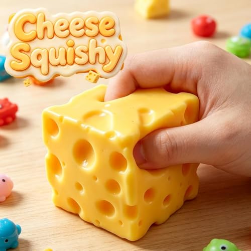 Detalle de Cheese Squishy Stress Relief Original Sensory Food Squishy – QPNGKT
