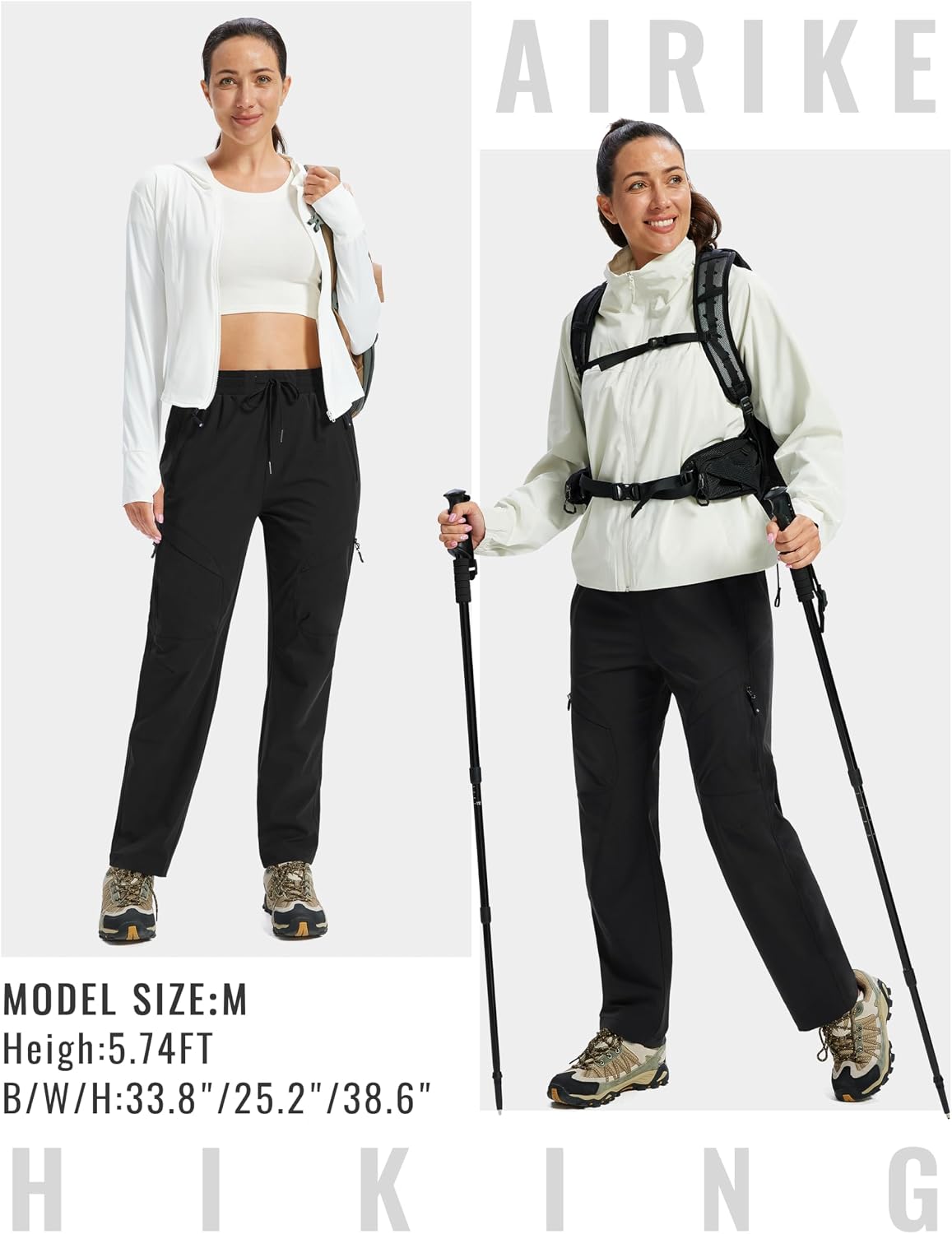 Thumbnail 6 de AIRIKE Pantaloni Trekking Donna: cargo leggeri, traspiranti e UPF 50+ per escursioni all’aperto