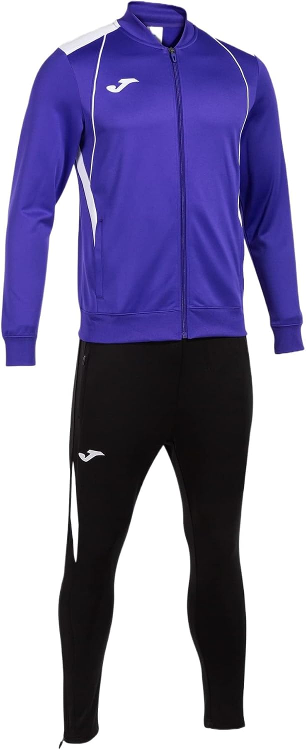 Detalle 2 de Joma Chándal Hombre Negro M: chaqueta con cremallera y pantalón largo para entrenamiento y uso diario