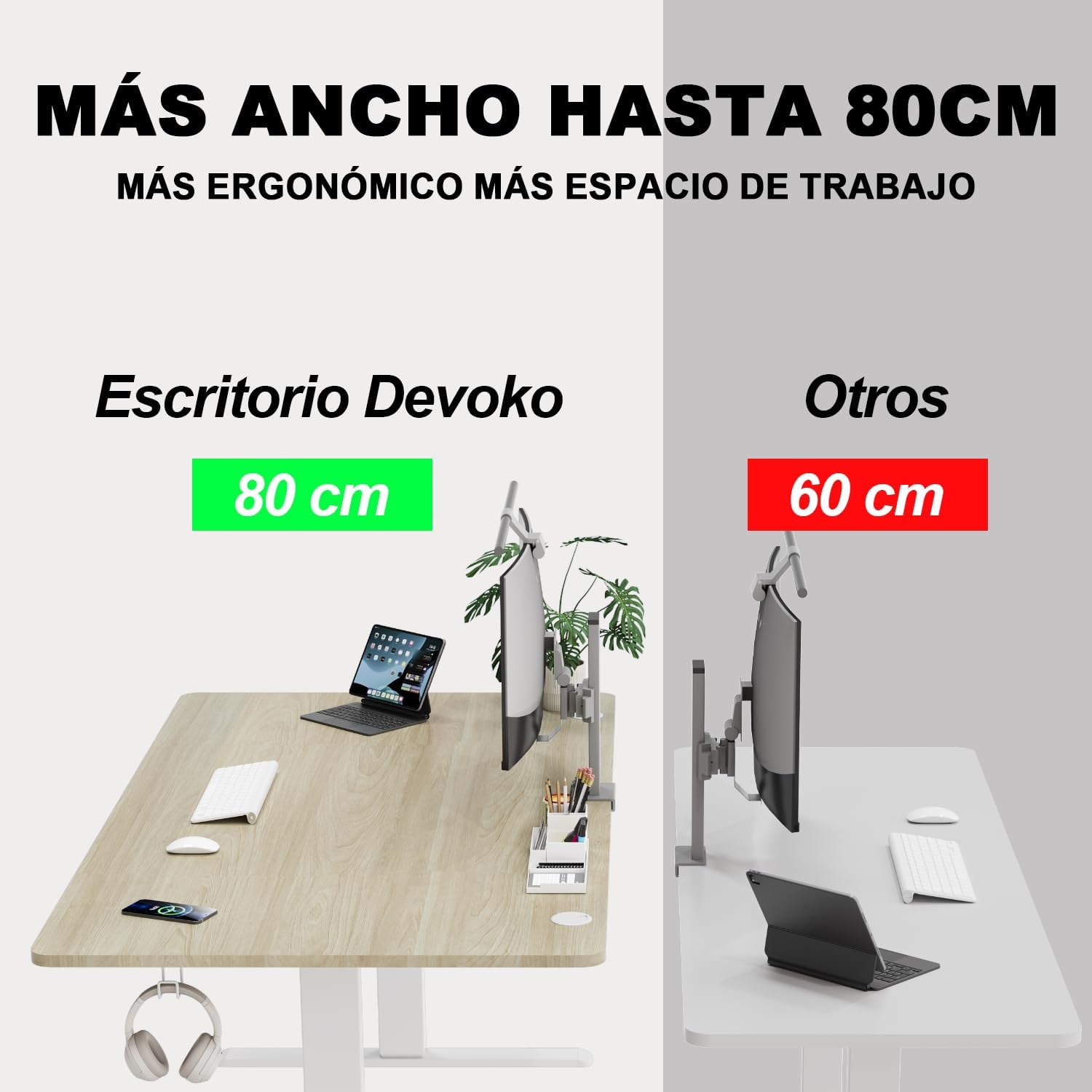 Thumbnail 3 de Devoko Escritorio Elevable Eléctrico con Memoria y Anticolisión ⚡