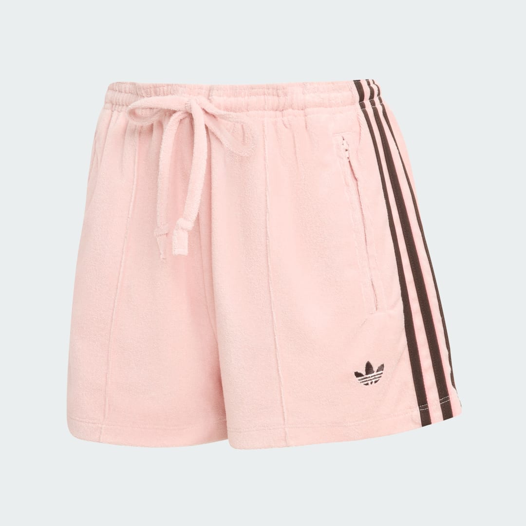 Detalle 2 de Pantalón corto de rizo Firebird de Adidas – color Rosa