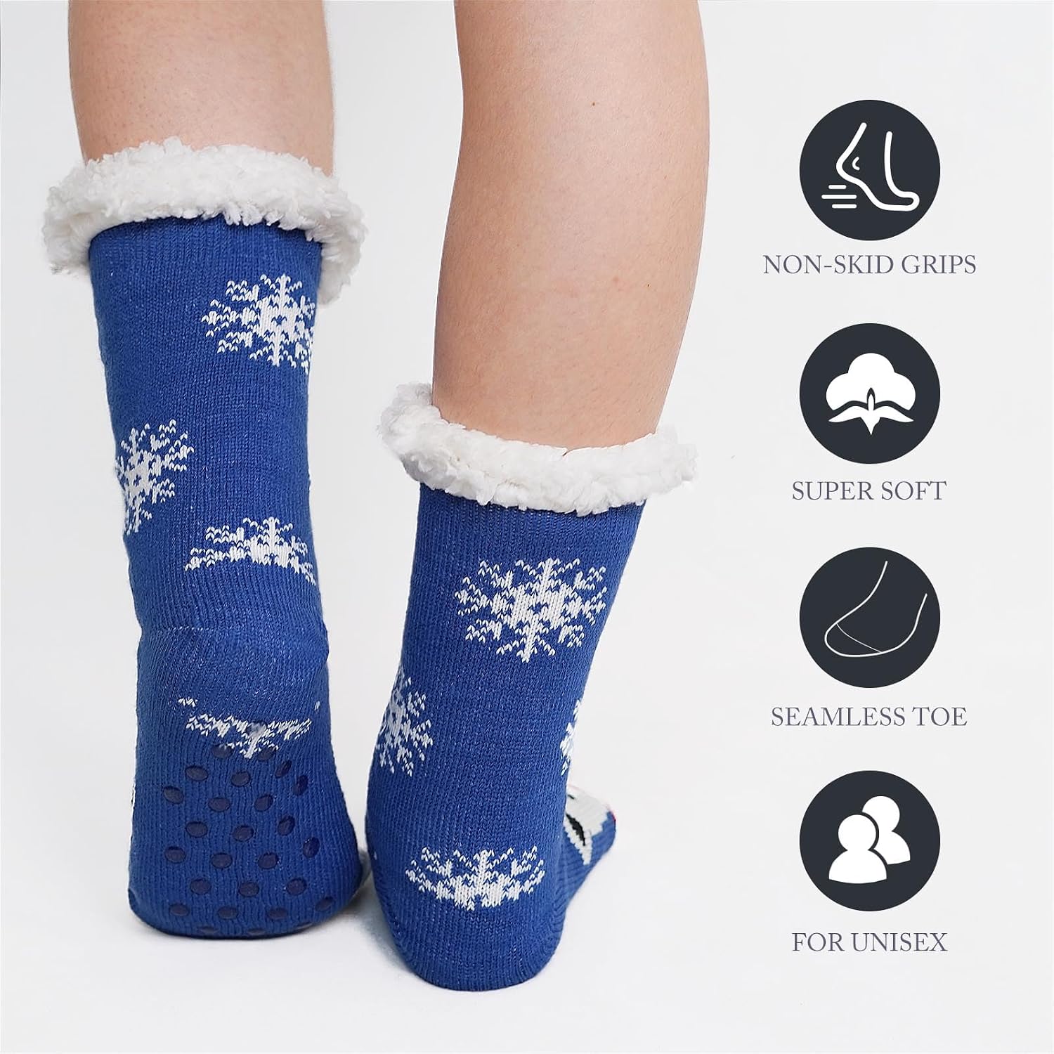 Detalle de LOFIR chaussettes chaussons femme thermiques antidérapantes motif animal – taille 35-41 (1 paire)