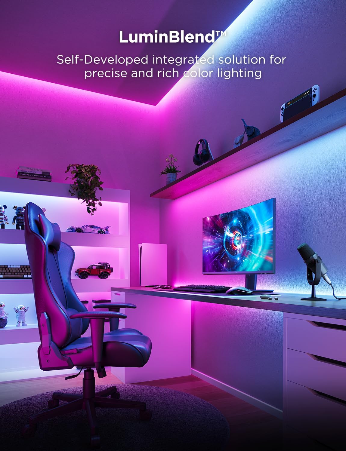 Detalle 2 de Govee Strip Light 2 Pro H61F2 RGBWWIC LED Strip, 6.56 ft, Wi-Fi
