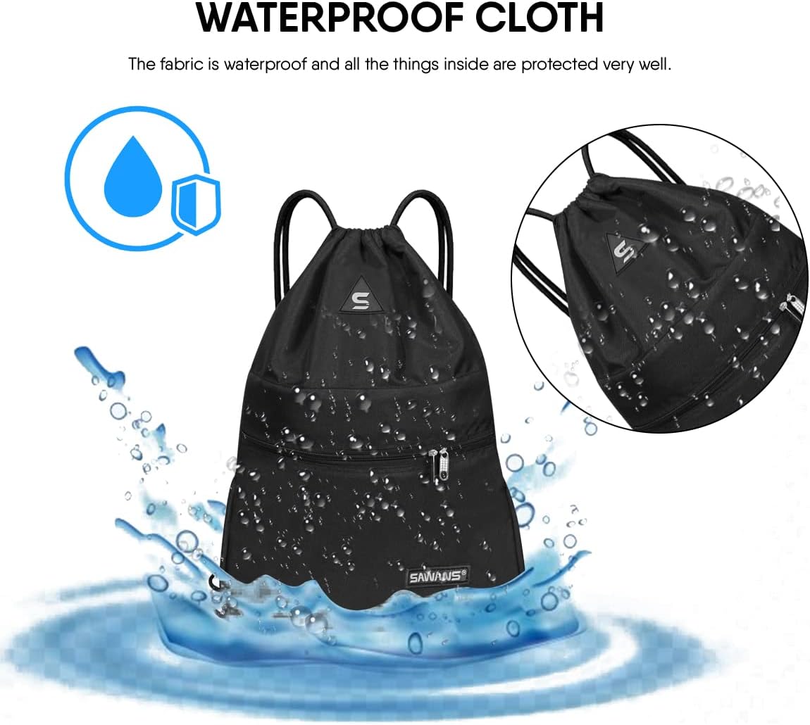 Detalle 1 de Drawstring Gym Sport Bag Waterproof Pocket Zipper