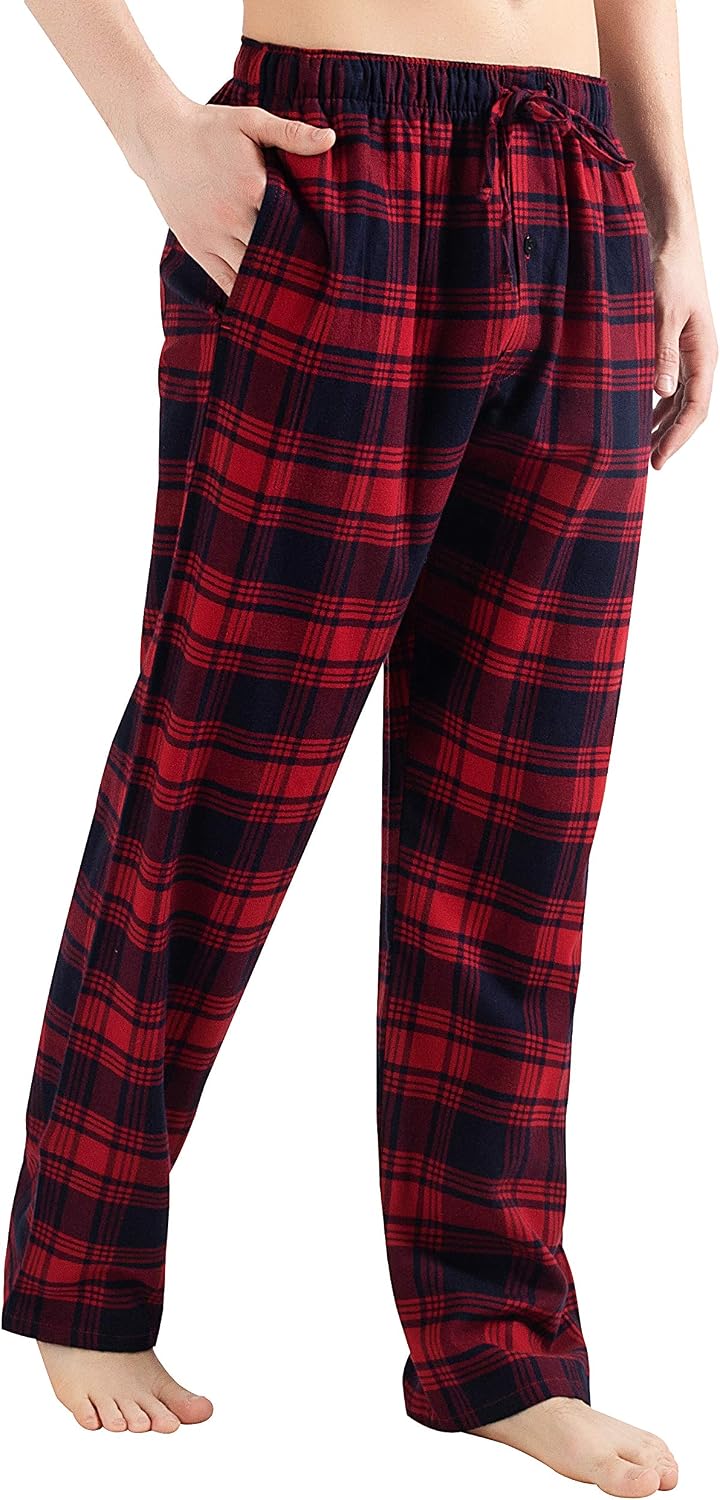Thumbnail 2 de JTPW Herren-Pyjama-Loungehose aus Flanell (100 % Baumwolle) mit Taschen