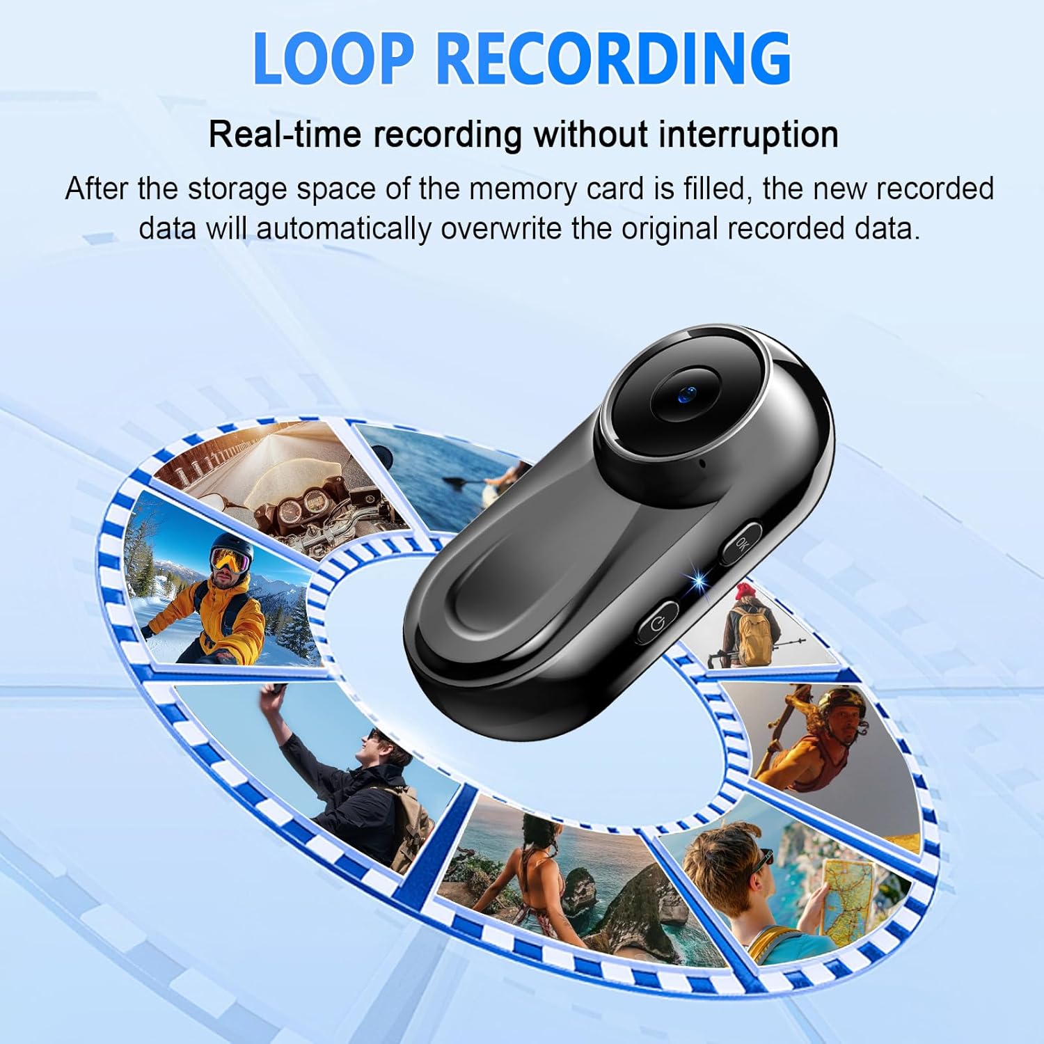 Thumbnail 4 de Thumb Action Camera 1080P 512GB mini body camera with magnetic 360° clip