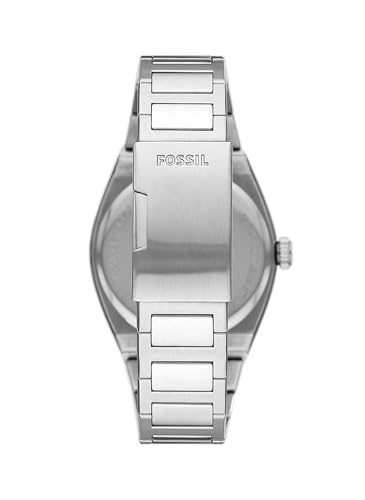 Detalle de Fossil Everett para hombre: reloj de cuarzo con fecha, correa intercambiable en piel o acero