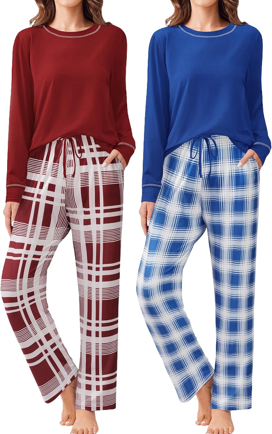 Detalle 2 de Ekouaer Women's Pajama Set, 2-Pack