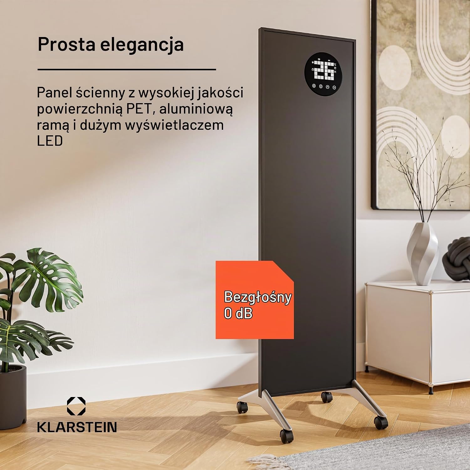 Detalle 2 de Klarstein ACO14_IR_WWBrn_400V grzejnik na podczerwień 400 W, IP24, Wi-Fi